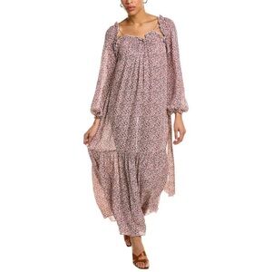 Tory Burch Silk Georgette Maxi Dress EUC